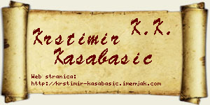 Krstimir Kasabašić vizit kartica